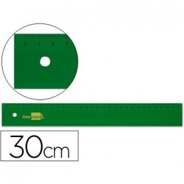 REGLA LIDERPAPEL 30CM ACRILICO VERDE