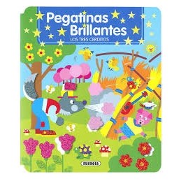 LOS TRES CERDITOS PEGATINAS BRILLANTES