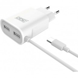3GO CARGADOR USB DE CASA 2 PUERTOS 2.1A