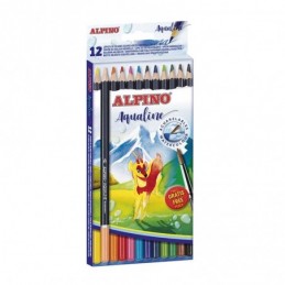 LAPICES AQUALINE 12 COLORES CARTON ALPINO