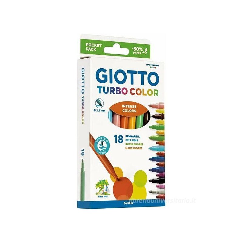 ESTUCHE DE 18 ROTULADORES GIOTTO TURBO COLOR