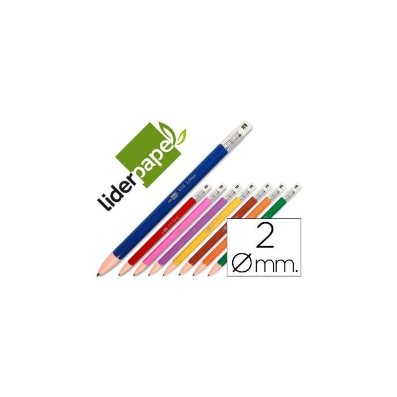PORTAMINAS LIDERPAPEL 2mm COLORES SURTIDOS
