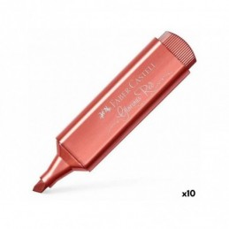 MARCADOR FABER ROJO TEXTLINER METALICO
