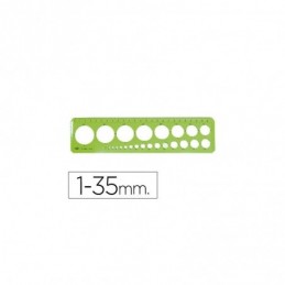 PLANTILLA DOMINGO FERRER CIRCULOS 1-35MM PLASTICO