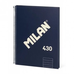 CUADERNO A4 AZUL 80H ESPIRAL DB LINEAS 430