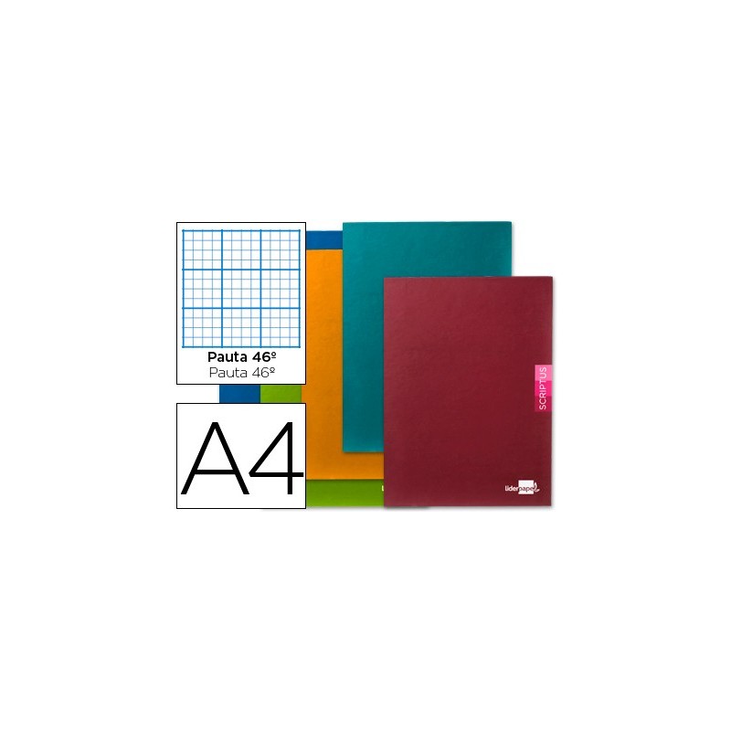 LIBRETA LIDERPAPEL SCRIPTUS A4 48 HOJAS 90G/m2 RAY