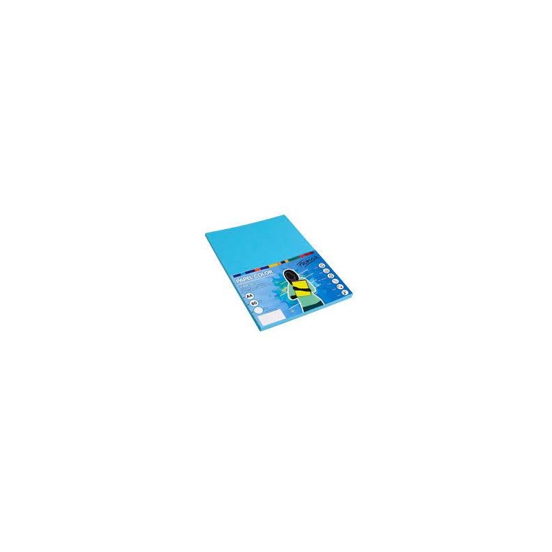 PAPEL A4 80GR P/100 AZUL TURQUESA