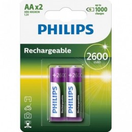 PILAS RECARGABLES PHILIPS AAx2 2600mAh