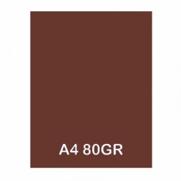 PAPEL TARJETA A4 80GR PERG. MARRON E/10uds