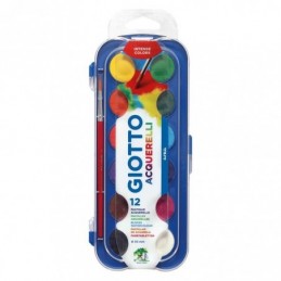 ESTUCHE 12 COLORES GIOTTO ACUARELAS 30MM