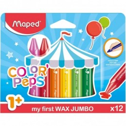 LAPICES DE CERA JUMBO COLOR PEPS x12