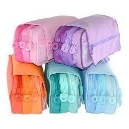 PORTA TODO TRIPLE CON SOLAPA BLUSH PASTEL