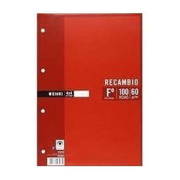 RECAMBIO/FOLIO 100 HOJAS CUADROS