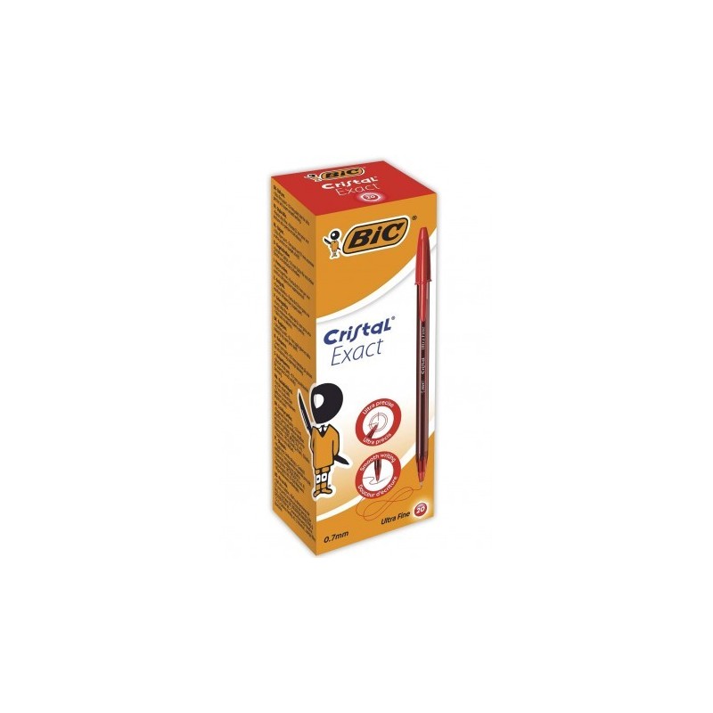 BOLIGRAFO BIC CRISTAL EXACT ROJO (CAJA 20 UDS)