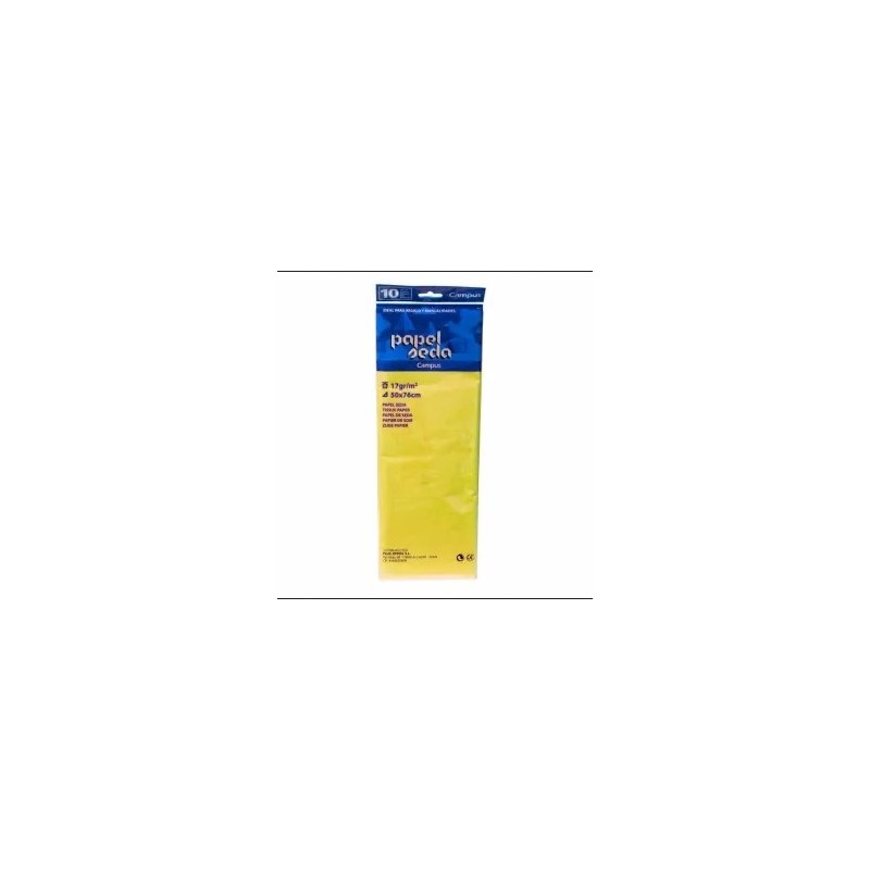 PAPEL SEDA MAKRO 10 HOJAS AMARILLO