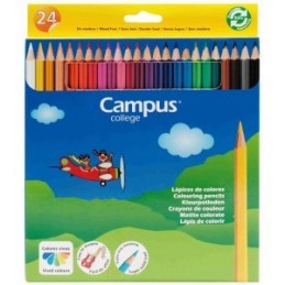 LAPICES COLORES CAMPUS HEXA. RES 24 COL
