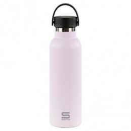 BOTELLA TERMO EXTERIOR GOMA METAL 600ML LILA
