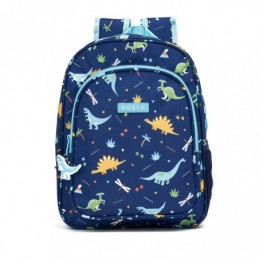 MOCHILA INFANTIL DINOSAURIOS RUBIO ADAPTABLE CARRO