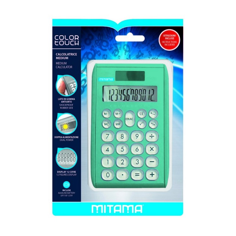 CALCULADORA MITAMA TAMAÑO MEDIO 12 DIGITOS