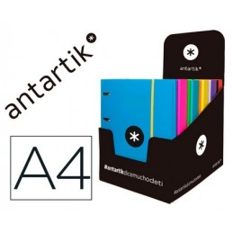 CARPETA ANTARTIK A4 5MM 4 ANILLAS 25MM CON SOLAPA