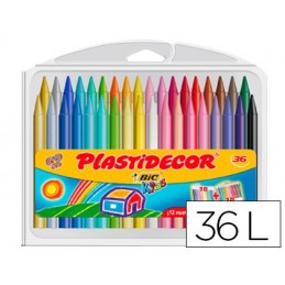 LAPIZ CERA PLASTIDECOR 36 BIC KIDS