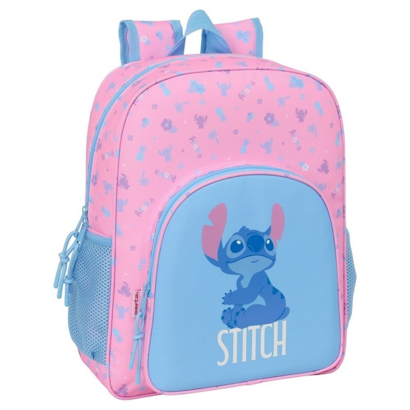 MOCHILA JUNIOR ADAPT CARRO STITCH BRIGHT