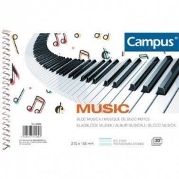 BLOC MUSICA 4T 20H MAKRO PAPER A5 PENTAGRAMA GRAND