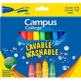 ROTULADOR CAMPUS JUMBO LAVABLE 12 COLORES