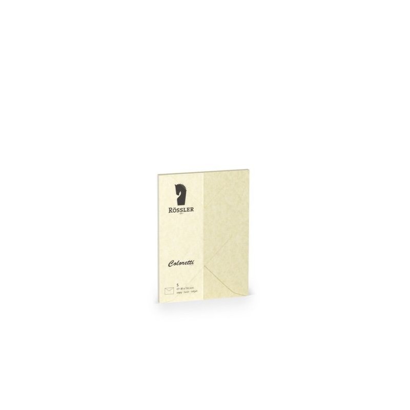 SOBRE COLOR 164x164mm 80GR PERGAMINO CREMA E/5UDS
