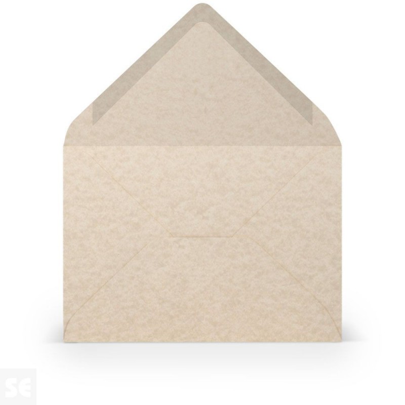 SOBRE COLOR 164x164mm 80GR PERGAMINO MARRON E/5UDS