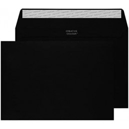 BLISTER 10 SOBRES COLOR NEGRO 16.5x16.5